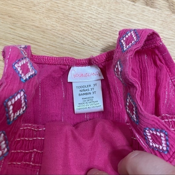 Dress Bundle 3T Girls Blue Floral Pink Boho Babies R US Youngland Tiered Casual - Picture 4 of 6